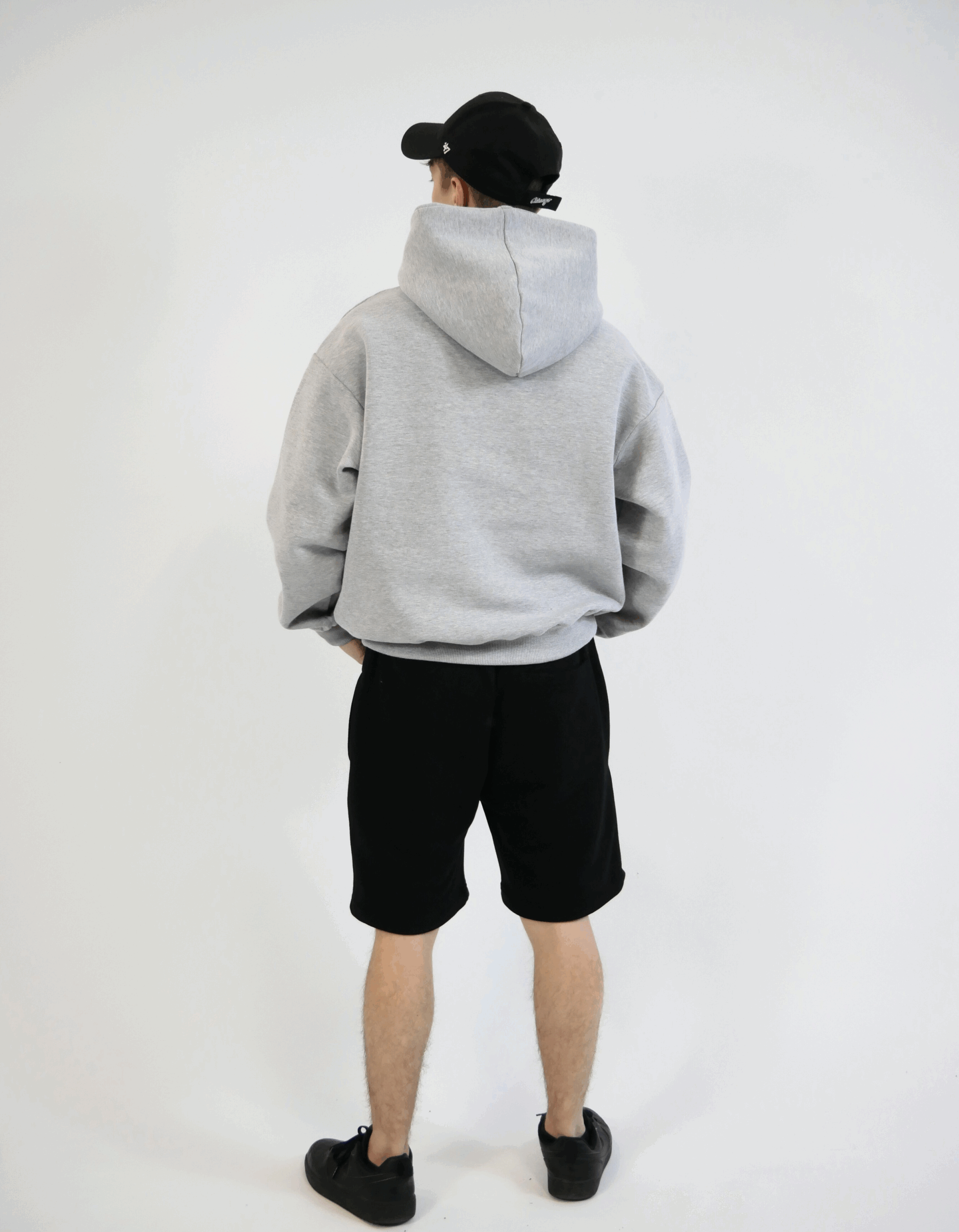 HOODIE BOXY SUPERIOR SOFT FABRIC MELANGE - obrazek 3