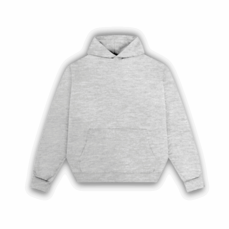 Luźna bluza z kapturem w kolorze szary melanż