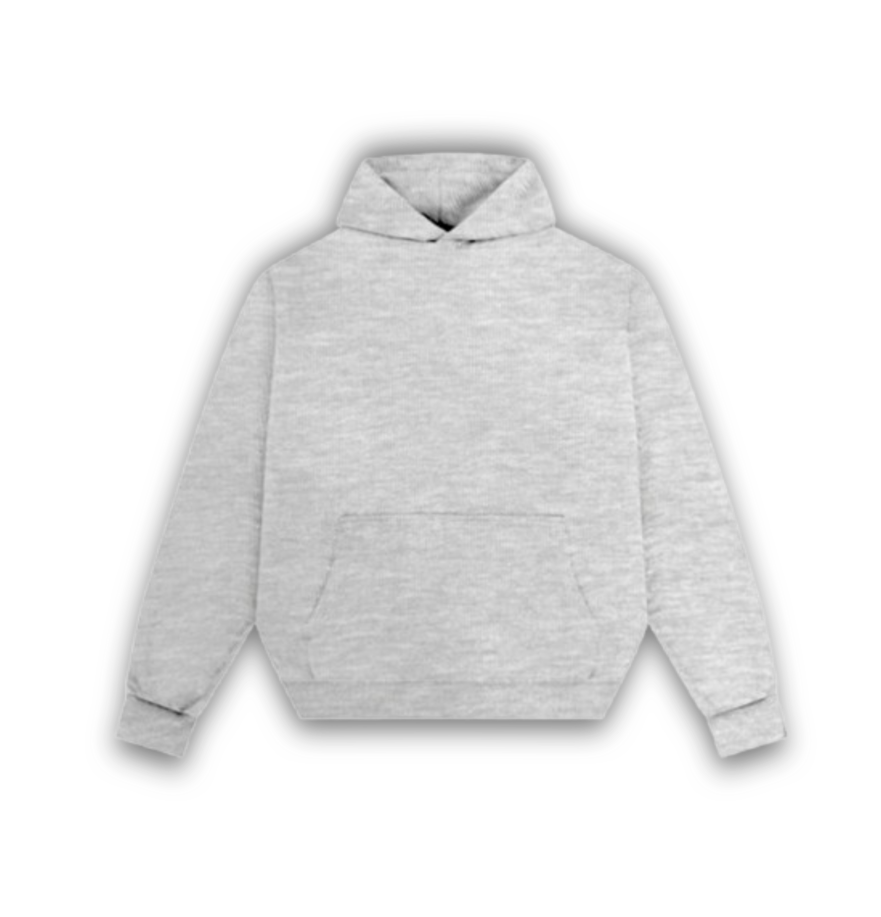 Luźna bluza z kapturem w kolorze szary melanż