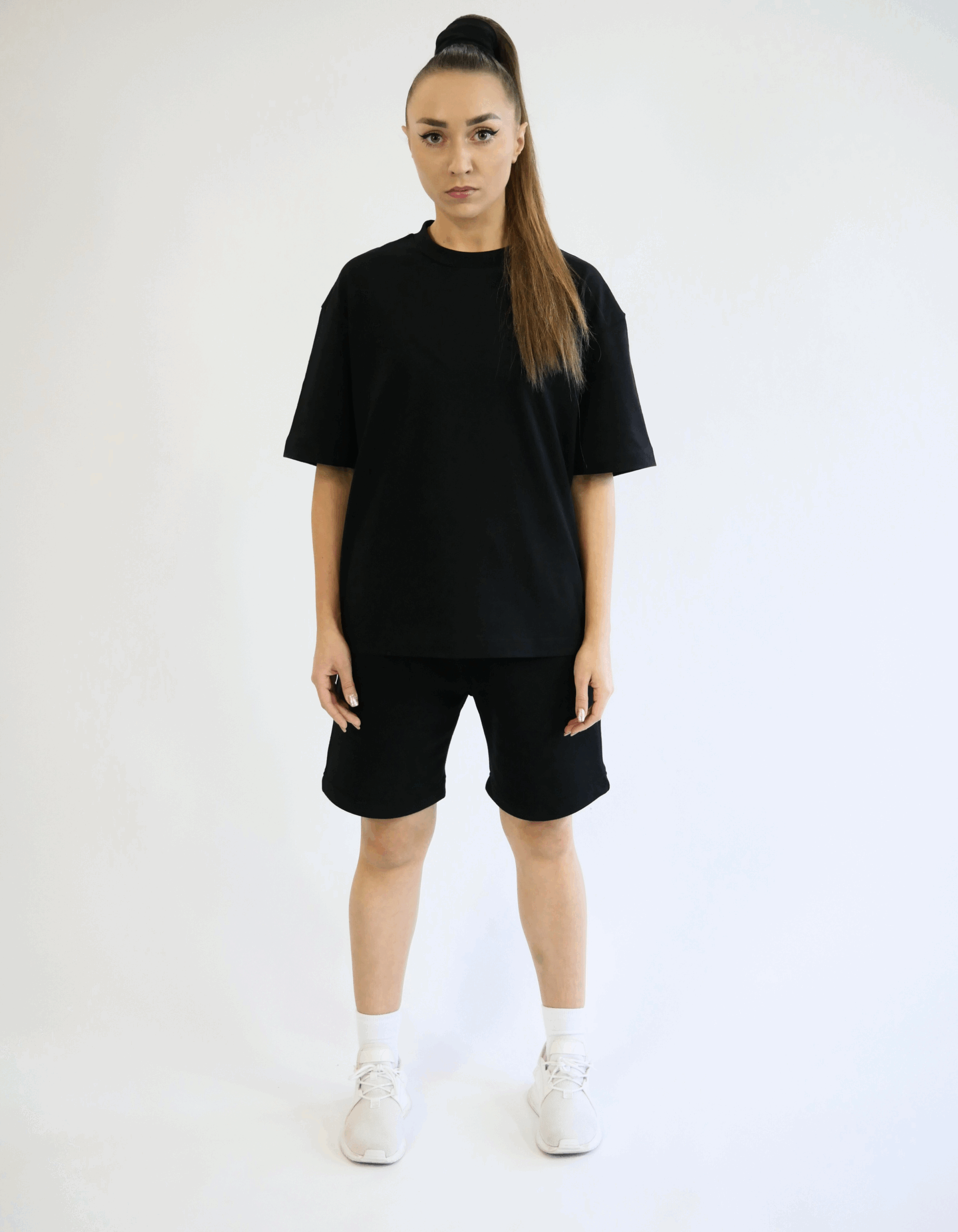 TEE BOXY HEAVY FABRIC BLACK - obrazek 2