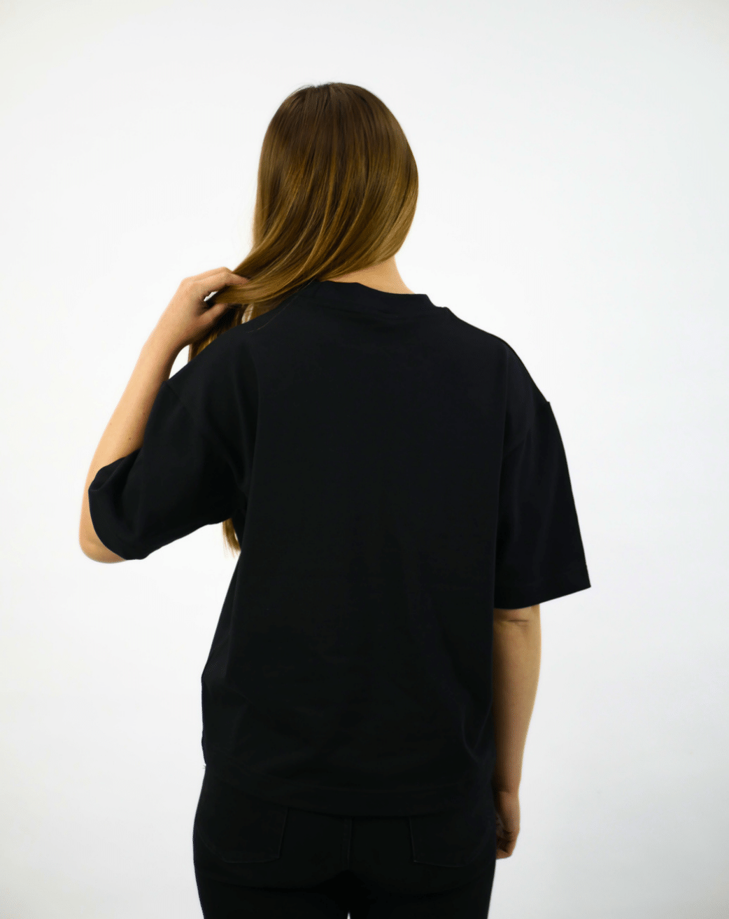 TEE BOXY HEAVY FABRIC BLACK - obrazek 4