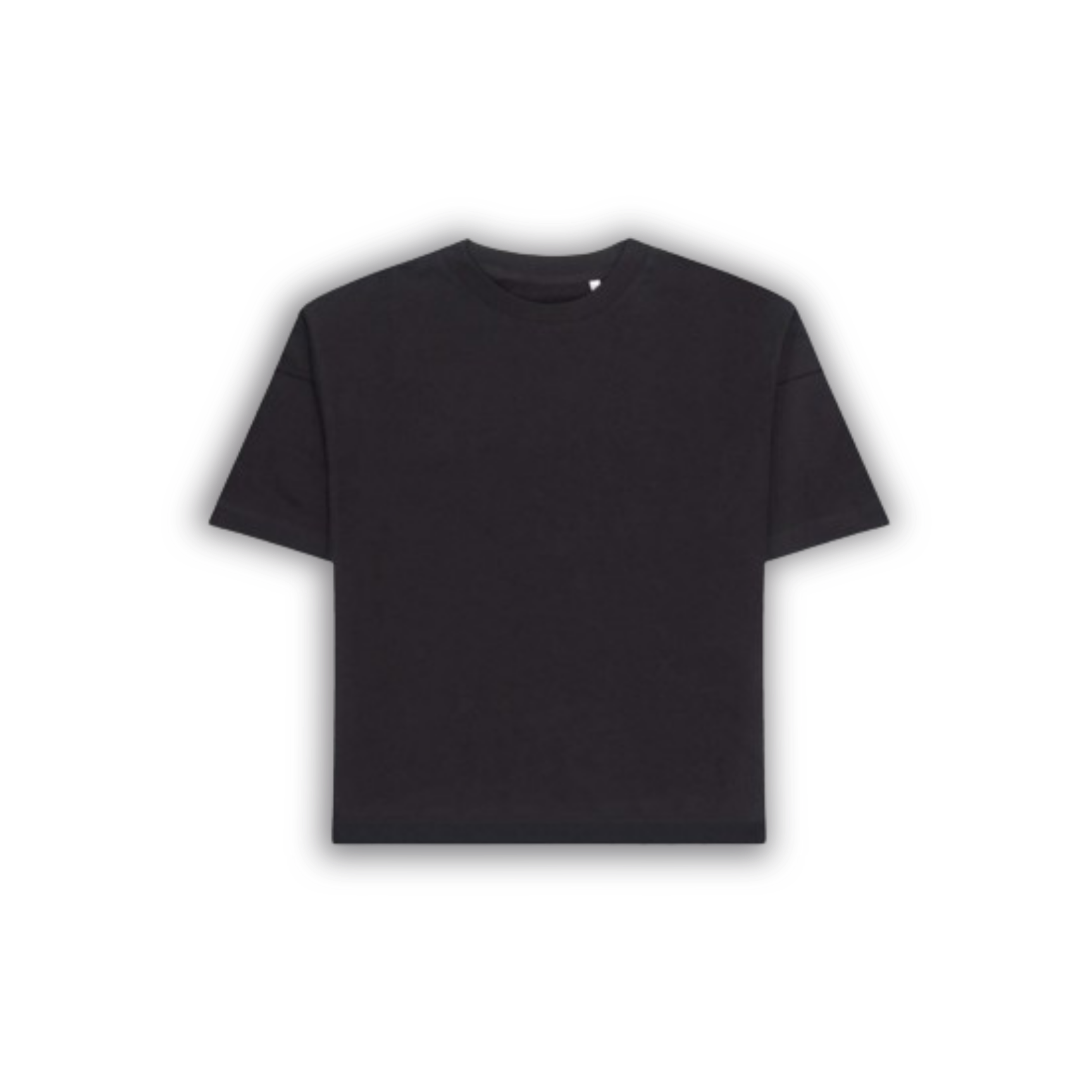 Czarny T-shirt boxy o wysokiej gramaturze