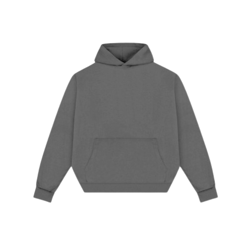 Ciemnoszara bluza z kapturem o kroju boxy